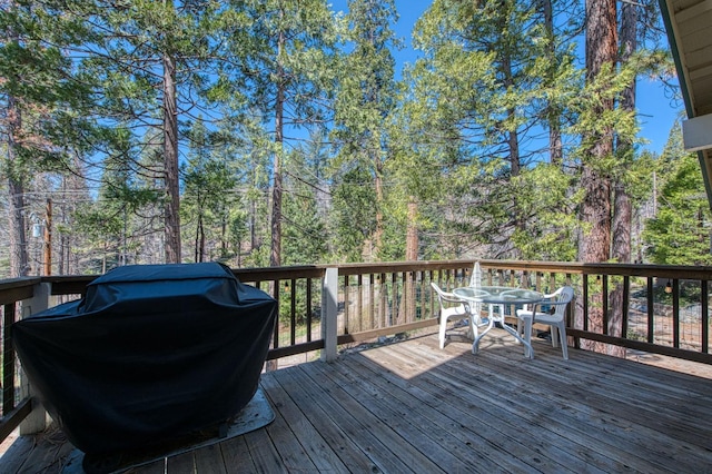 42153 Hemlock Ln, Shaver Lake, CA 93664 - deck with outdoor dining space and grilling area