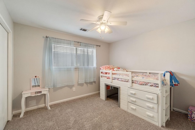 340 W Escalon Ave, Fresno, CA 93704 - carpeted bedroom featuring baseboards and a ceiling fan