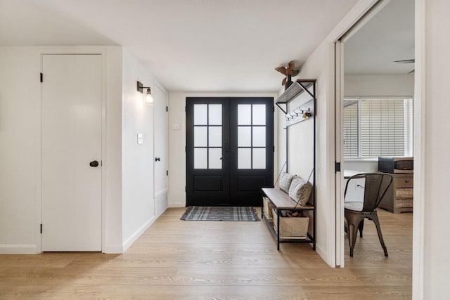 340 W Escalon Ave, Fresno, CA 93704 - entryway featuring light wood-style floors and french doors