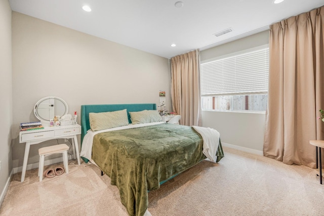 4103 Ash Rd, Madera, CA 93636 - bedroom featuring recessed lighting, baseboards, visible vents, and carpet