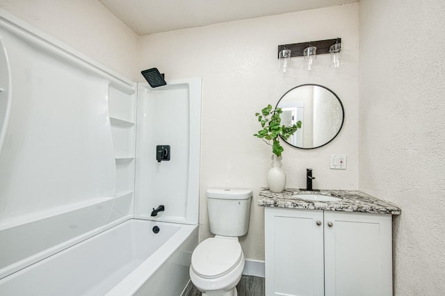 2225 N Van Ness Blvd, Fresno, CA 93704 - bathroom featuring vanity, toilet, and shower / bath combination