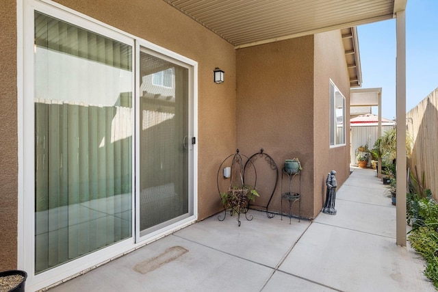 exterior space with fence