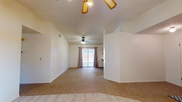 1201 Rayser St, Kingsburg, CA 93631 - carpeted empty room with visible vents, a ceiling fan, and baseboards