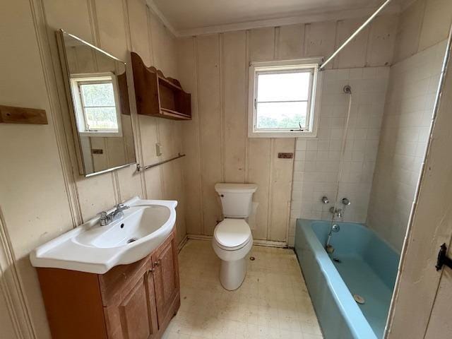 28826 Auberry Rd, Clovis, CA 93619 - bathroom with toilet, shower / bathtub combination, and vanity
