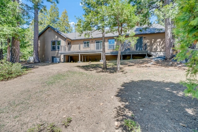 42596 Garnet Ln, Shaver Lake, CA 93664 - rear view of house featuring a deck and cooling unit