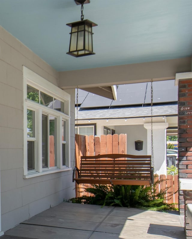 view of patio with fence