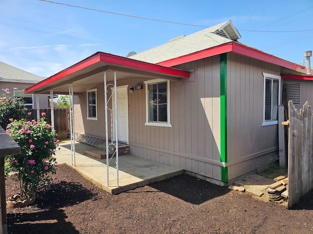 exterior space with fence