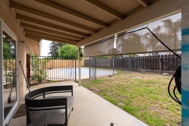 view of patio / terrace with a fenced backyard