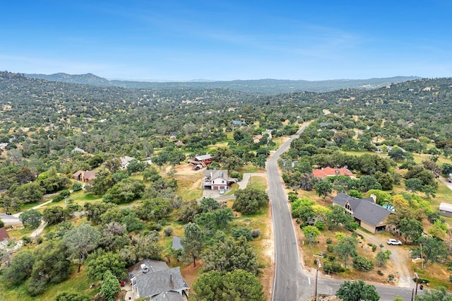 bird's eye view featuring a mountain view
