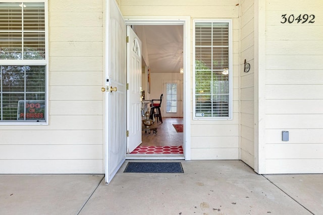view of exterior entry
