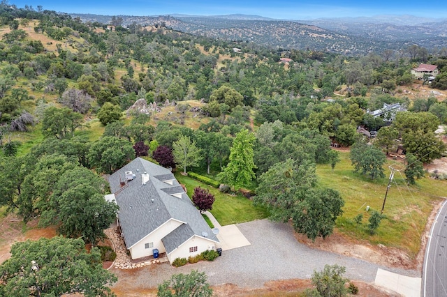 aerial view featuring a mountain view