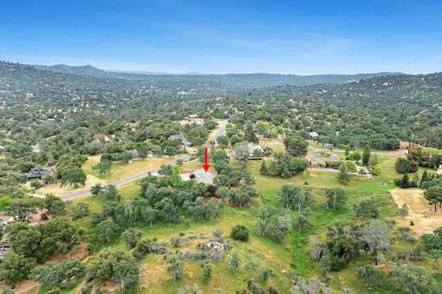 aerial view featuring a mountain view