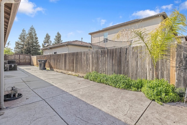 view of patio with a fenced backyard