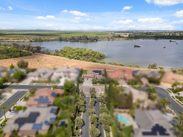 4918 W Bluff Ave, Fresno, CA 93722 - drone / aerial view with a water view