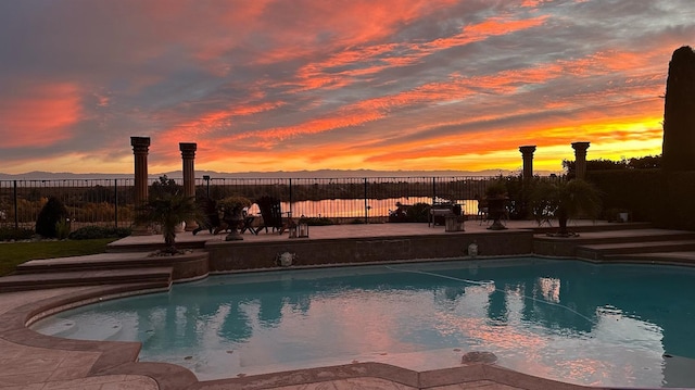 4918 W Bluff Ave, Fresno, CA 93722 - view of swimming pool with a fenced backyard, a patio area, and a fenced in pool
