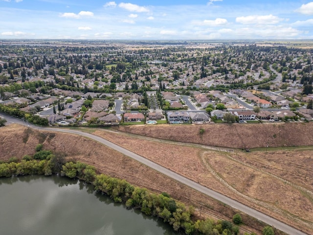 4918 W Bluff Ave, Fresno, CA 93722 - aerial view with a water view and a residential view