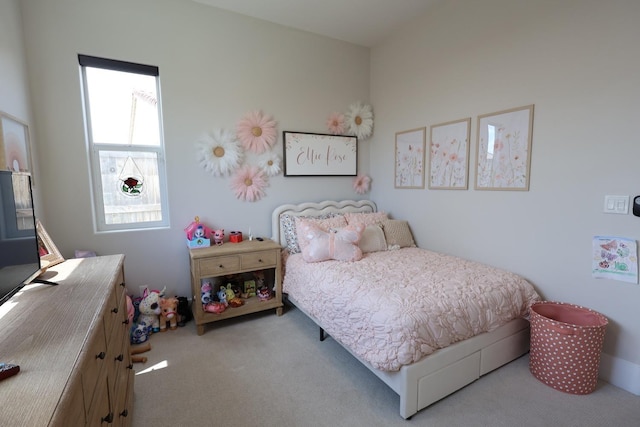 bedroom with carpet floors