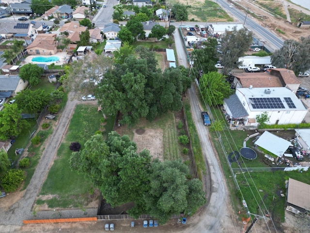 aerial view with a residential view