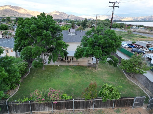 bird's eye view featuring a mountain view