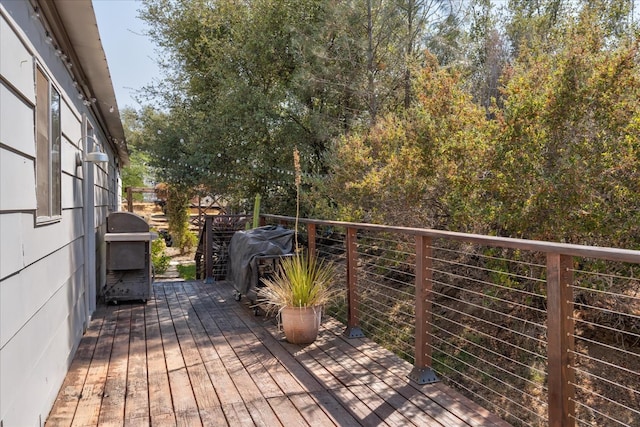 deck with grilling area