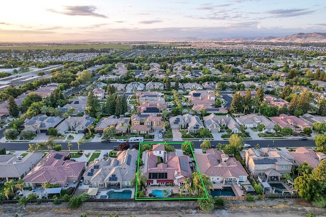 172 Omaha Ave, Clovis, CA 93619 - aerial perspective of suburban area featuring property boundaries highlighted