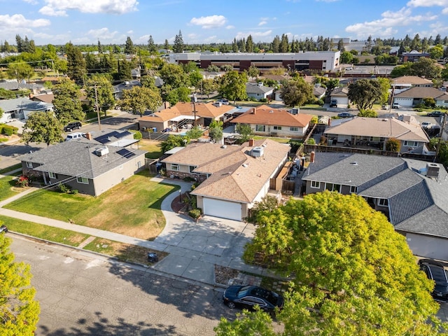 drone / aerial view with a residential view