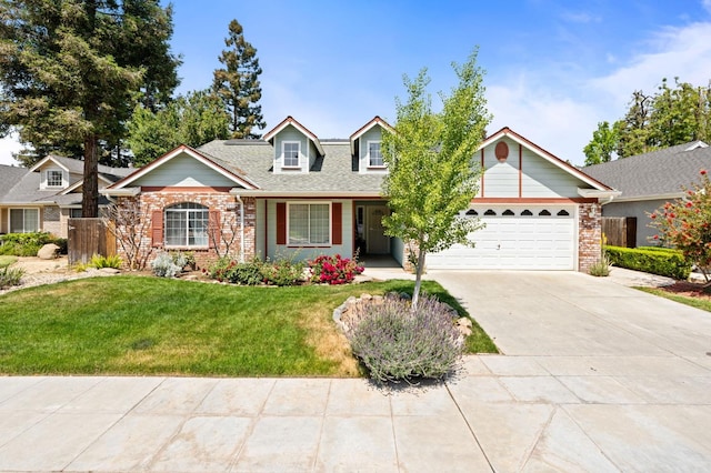 4650 W Chennault Ave, Fresno, CA 93722 - view of front of home featuring brick siding, concrete driveway, an attached garage, and a shingled roof