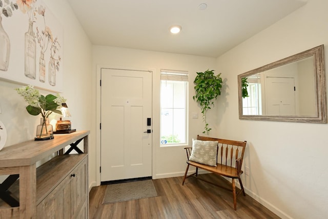 1845 George Ave, Sanger, CA 93657 - entryway with dark wood finished floors and baseboards