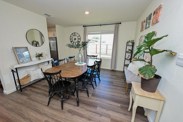 1845 George Ave, Sanger, CA 93657 - dining room featuring dark wood finished floors, baseboards, and recessed lighting