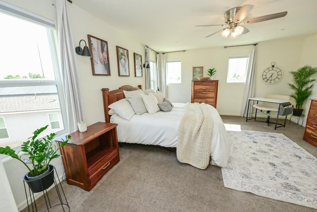 1845 George Ave, Sanger, CA 93657 - carpeted bedroom featuring a ceiling fan