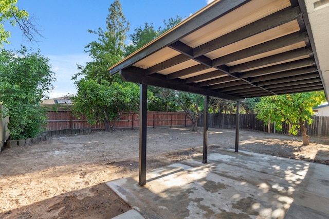 view of patio / terrace featuring a fenced backyard