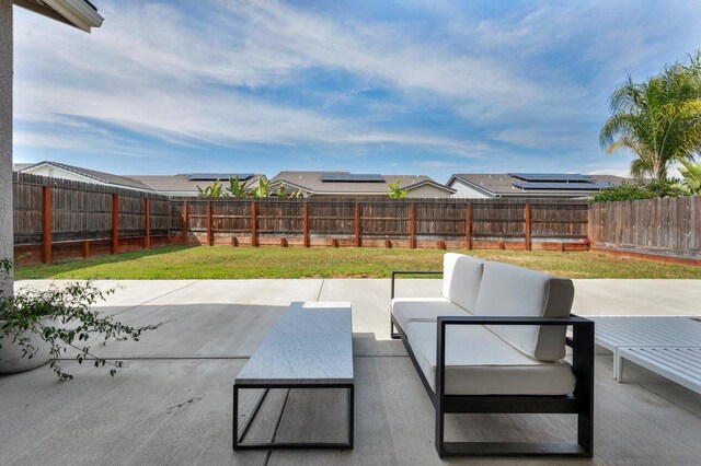 855 Groveland Ave W, Madera, CA 93636 - view of patio with a fenced backyard and an outdoor hangout area