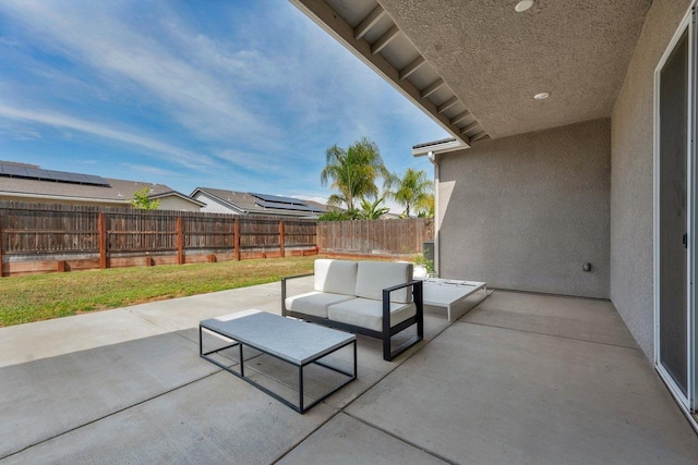 855 Groveland Ave W, Madera, CA 93636 - view of patio / terrace featuring a fenced backyard and an outdoor hangout area