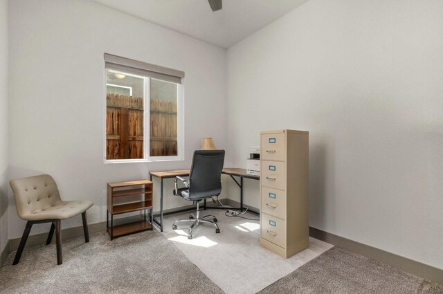 855 Groveland Ave W, Madera, CA 93636 - carpeted office space with a ceiling fan and baseboards