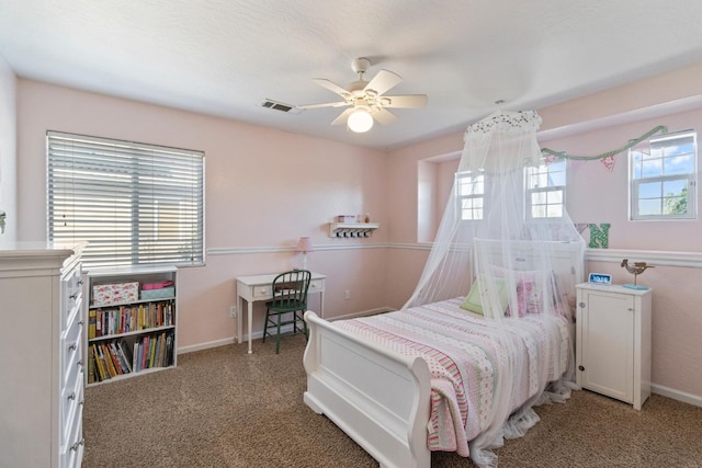 1389 Vineyard Pl, Hanford, CA 93230 - bedroom featuring visible vents, multiple windows, and carpet