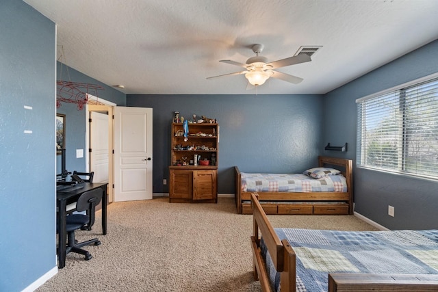 1389 Vineyard Pl, Hanford, CA 93230 - bedroom with visible vents, a ceiling fan, carpet, and baseboards