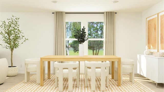 interior space featuring light wood-style flooring
