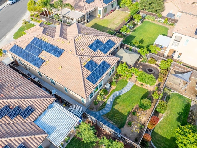 aerial view featuring a residential view