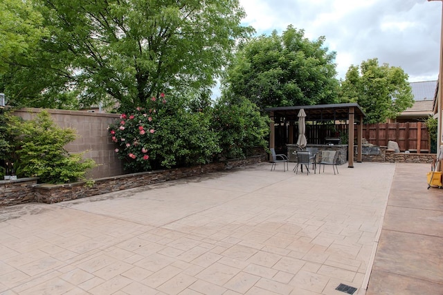 3107 Indianapolis Ave, Clovis, CA 93619 - fenced backyard featuring a patio and a gazebo