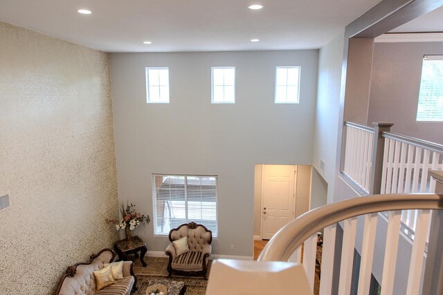 3107 Indianapolis Ave, Clovis, CA 93619 - stairway with recessed lighting and a towering ceiling