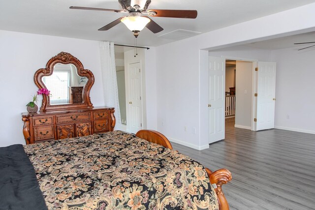 3107 Indianapolis Ave, Clovis, CA 93619 - bedroom featuring wood finished floors and ceiling fan