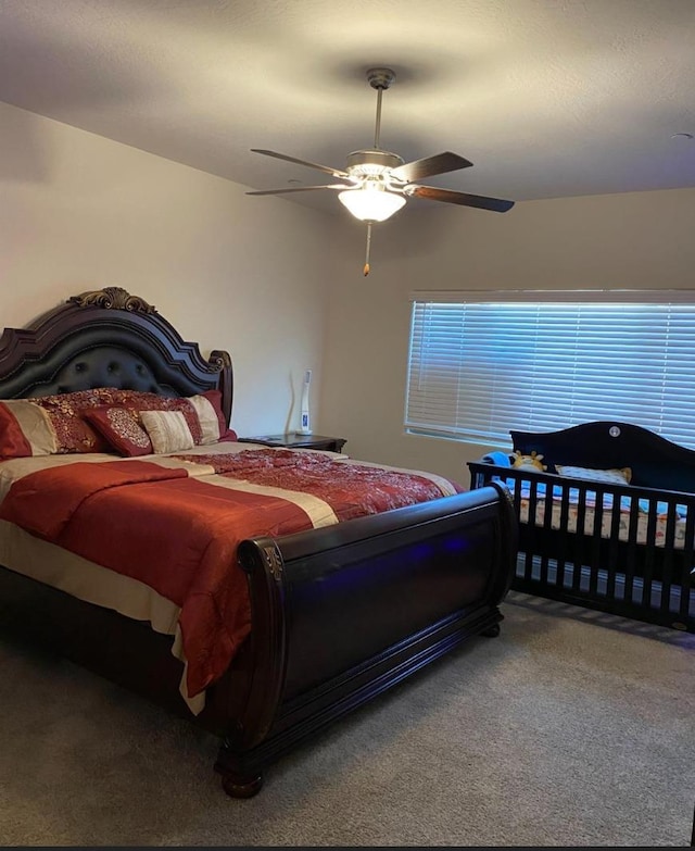 5244 W Fern Ave, Fresno, CA 93722 - carpeted bedroom with ceiling fan