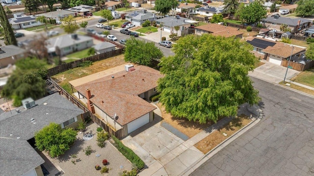bird's eye view with a residential view