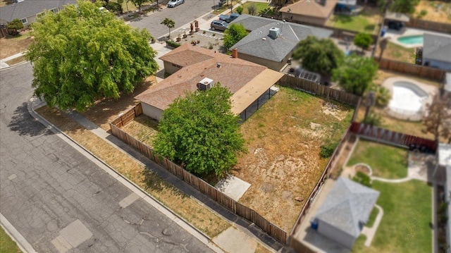aerial view featuring a residential view