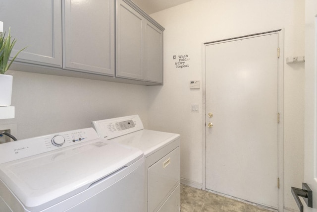 6577 E Kerckhoff Ave, Fresno, CA 93727 - washroom featuring independent washer and dryer and cabinet space