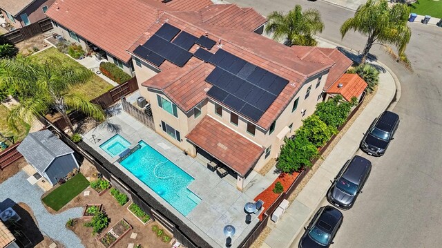 birds eye view of property