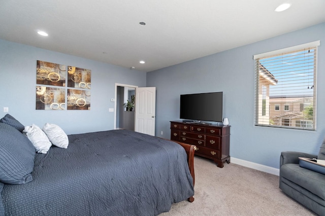 3772 Wrenwood Ave, Clovis, CA 93619 - bedroom featuring light colored carpet, baseboards, and recessed lighting