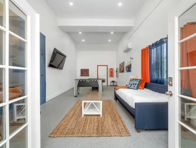 56406 Marina View Way, Bass Lake, CA 93604 - bedroom with recessed lighting and concrete floors