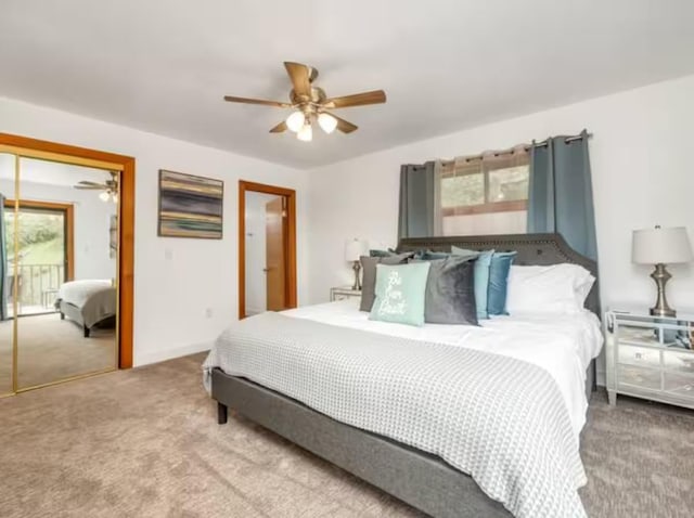 56406 Marina View Way, Bass Lake, CA 93604 - bedroom with carpet and ceiling fan