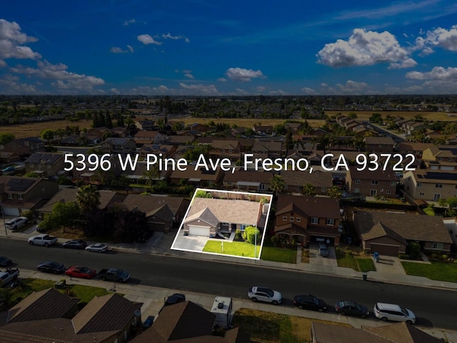 drone / aerial view featuring a residential view